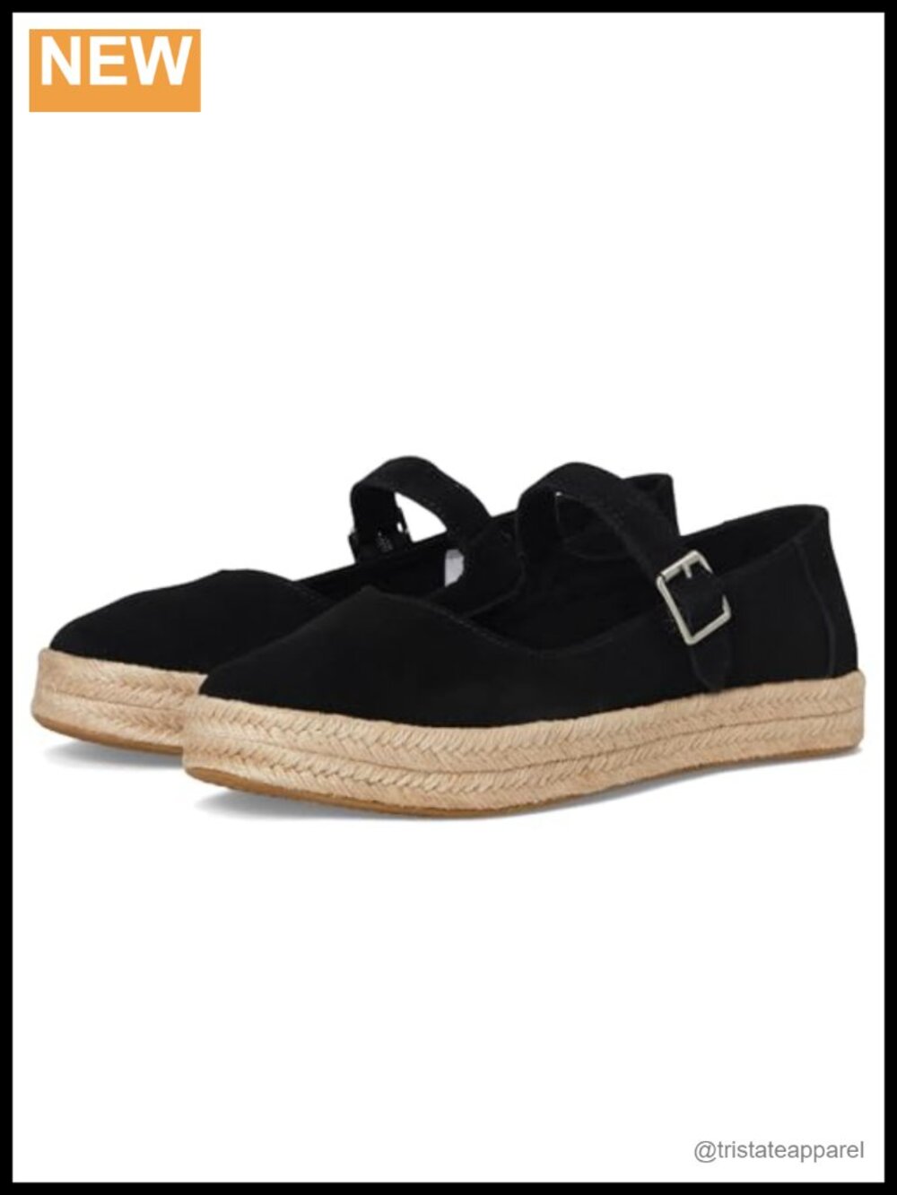Mary Jane Flatform Espadrilles Suede Open Toe Buckle Casual